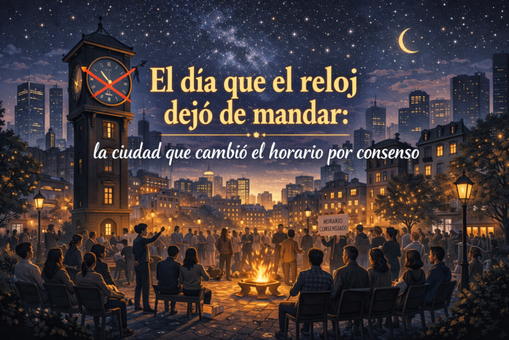 El día que el reloj dejó de mandar: la ciudad que cambió el horario por consenso