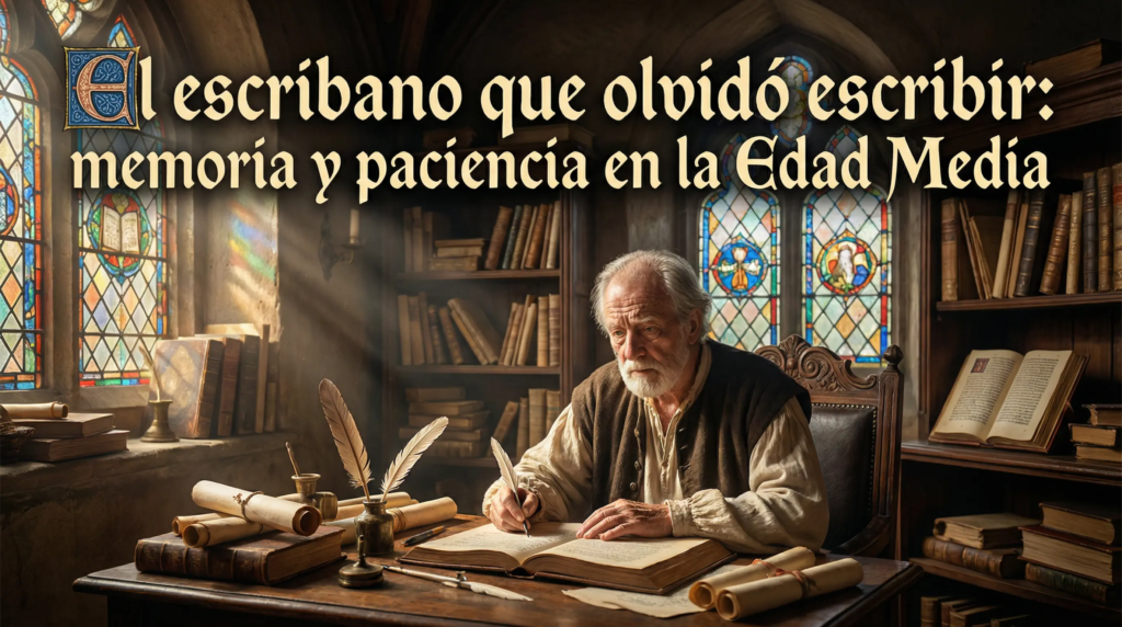 El escribano que olvidó escribir: memoria y paciencia en la Edad Media