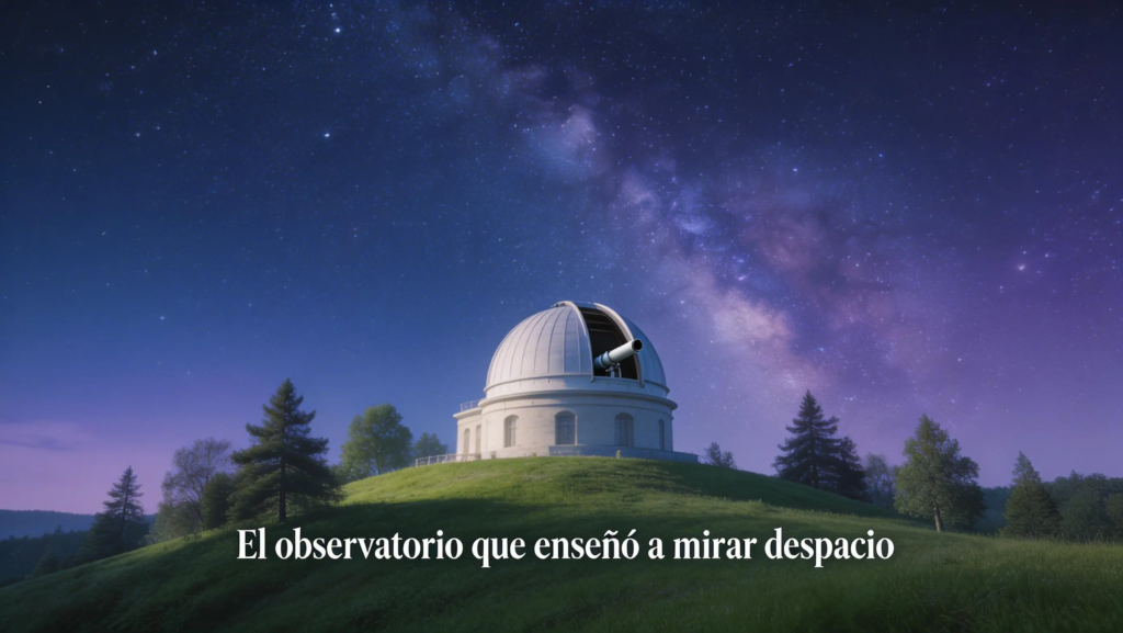 El observatorio que enseñó a mirar despacio