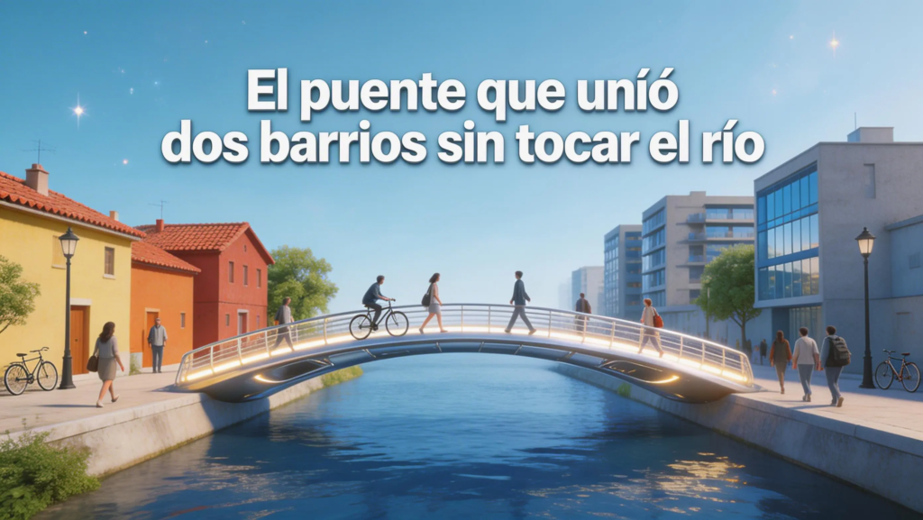 El puente que unió dos barrios sin tocar el río