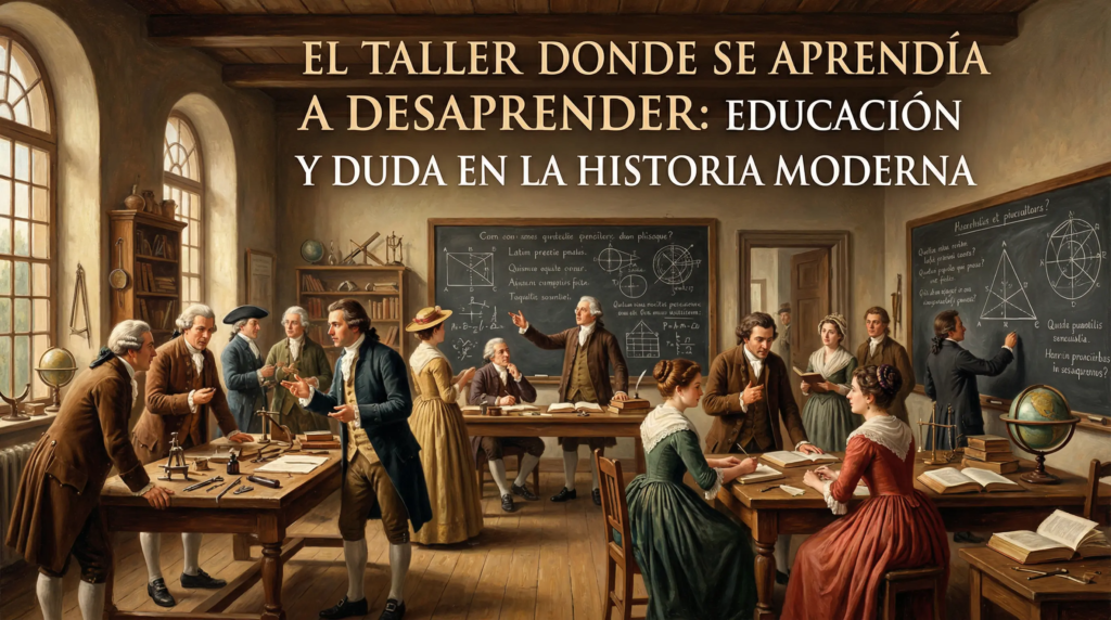 El taller donde se aprendía a desaprender: educación y duda en la Historia Moderna