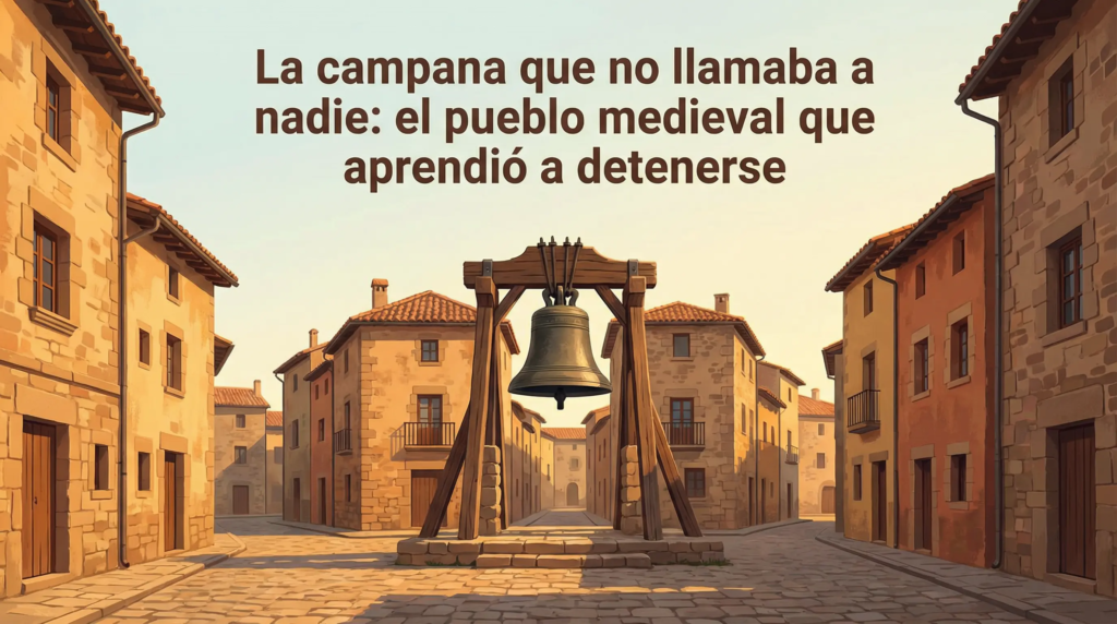 La campana que no llamaba a nadie: el pueblo medieval que aprendió a detenerse