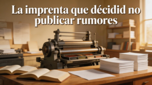 La imprenta que decidió no publicar rumores