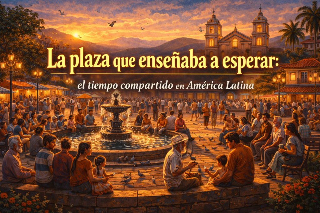 La plaza que enseñaba a esperar: el tiempo compartido en América Latina
